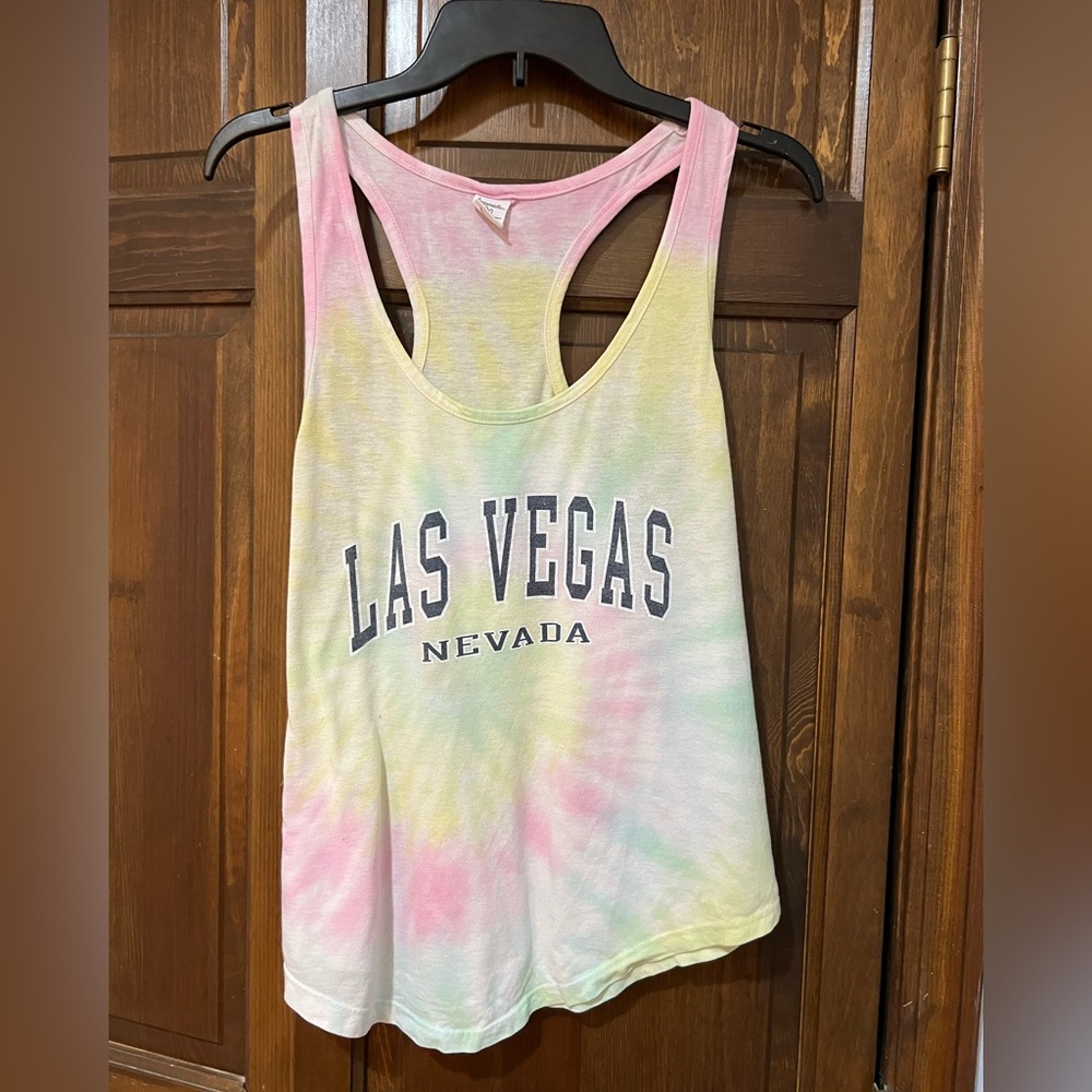 Las Vegas tank top size large women’s tie dye